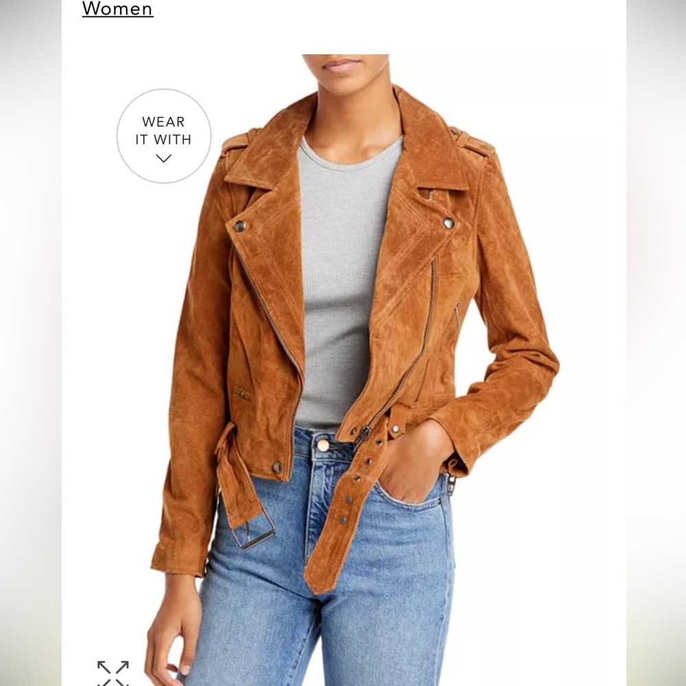 BlankNYC Moto Jacket, Medium, Tan